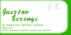 gusztav berenyi business card