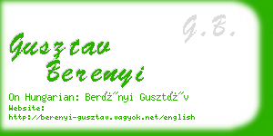 gusztav berenyi business card